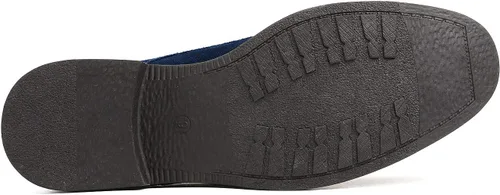 Vista 4 de Bruno Marc Zapatos estilo oxford de gamuza con cordones para hombre.