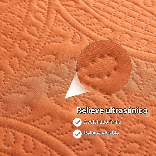 Vista 3 de SheRest - Juego de colcha individual - colcha de cama suave y transpirable, colcha con relieve de estilo moderno, colcha de microfibra ligera
