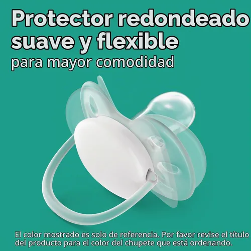 Vista 3 de Philips AVENT Chupete ultra suave, 6-18 meses, azul y gris, paquete de 4, SCF211/40