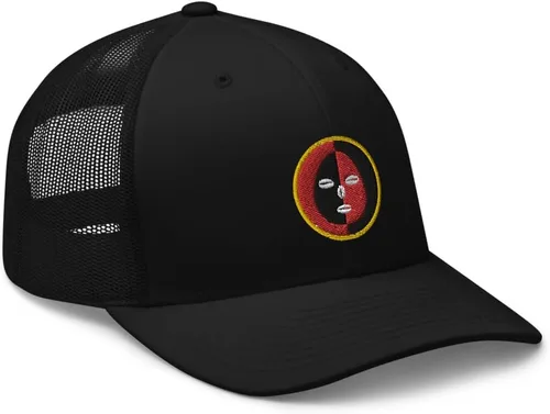 Vista 4 de RIVEMUG Eleggua - Gorra de camionero curvada con corona media, ajustable, elegua santeria