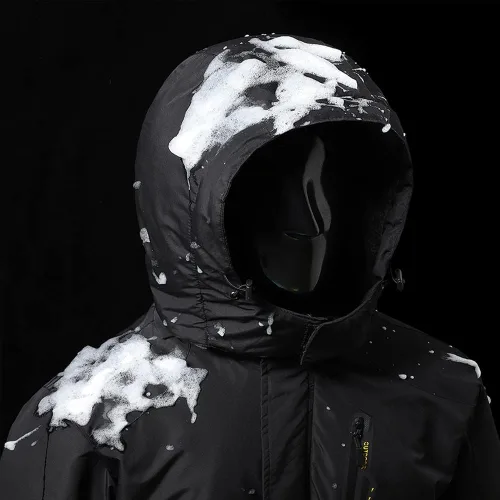 Vista 9 de Chaqueta de esquí impermeable de montaña para hombre, rompevientos de invierno, cálida, con capucha, para snowboard