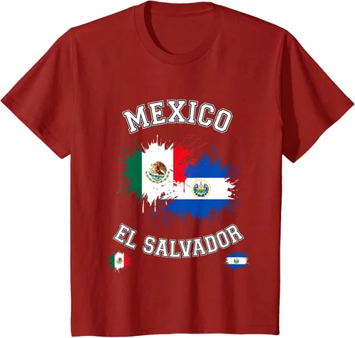 Vista 50 de Camiseta de recuerdo de la bandera vintage de El Salvador de México