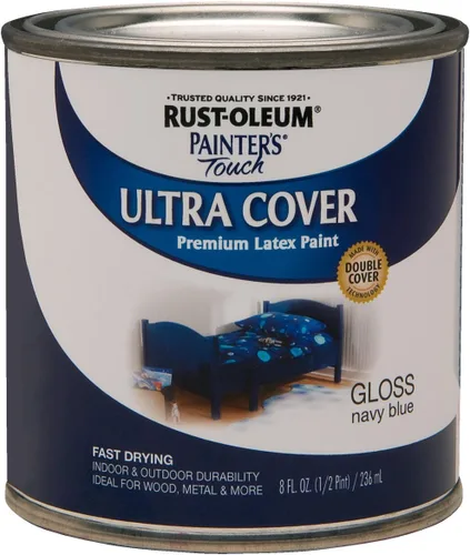 Vista 62 de Rust-Oleum 1976502 Painter's Touch - Pintura de látex, cuarto de galón, negro plano, 32 onzas líquidas, (paquete de 1)