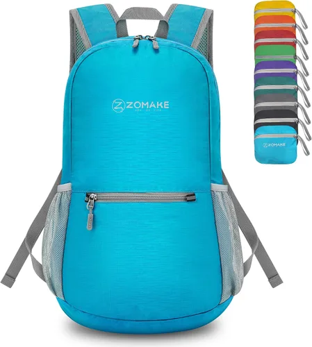 Vista 18 de ZOMAKE Mochila ligera y plegable, pequeña mochila de viaje