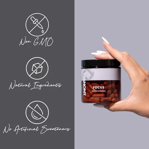 Vista 6 de Tranont Complejo Focus Vitamina B – Mejora la claridad mental, la energía y la salud inmunológica con suplementos naturales, té verde y suplemento