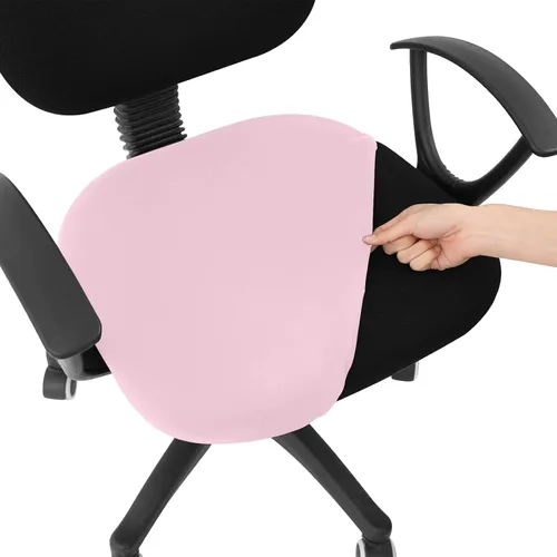Vista 43 de Smiry Fundas de asiento impresas para silla de computadora de oficina, ajuste elástico, universal para silla giratoria de escritorio, lavables, Beige