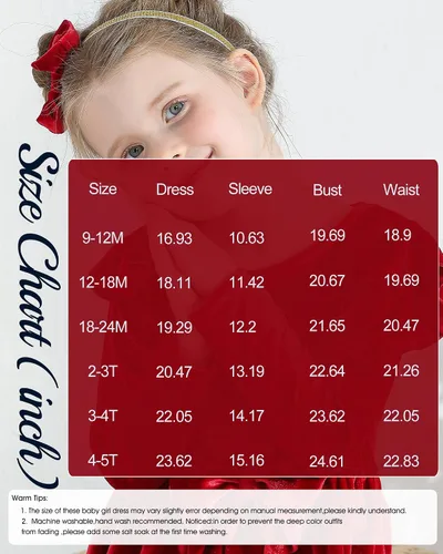 Vista 6 de Kucnuzki Vestido de terciopelo para niña pequeña, vestido de terciopelo sólido para niña, vestido de princesa casual para fiesta de otoño