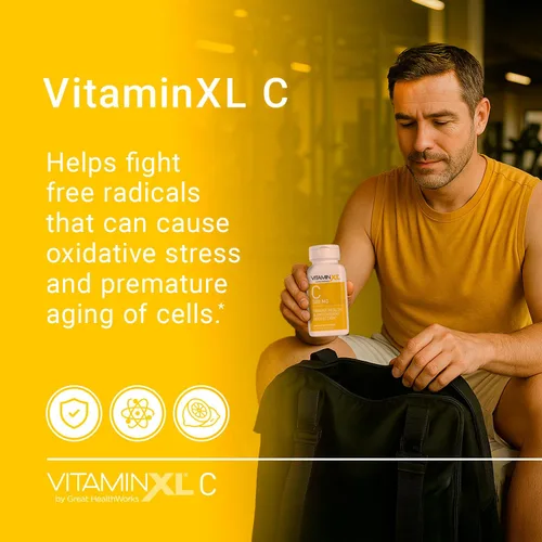 Vista 4 de OmegaXL VitaminXL Suplemento de vitamina C, cápsulas de 500 mg que proporcionan apoyo antioxidante, ayuda a la salud inmunológica y la producción