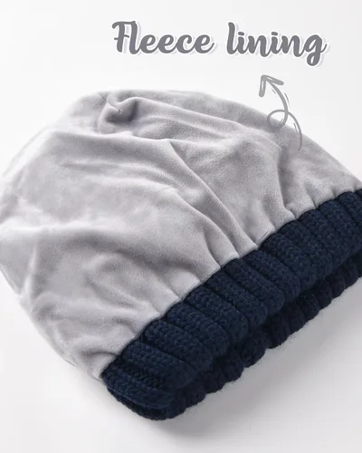 Vista 3 de Camptrace Gorros de invierno para mujer, con forro polar, gorro de punto trenzado, cálido, invierno, nieve, esquí, calavera