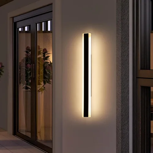 Vista 16 de Luces de Pared Modernas para Exterior de Casa, Apliques de Pared al Aire Libre de 23.6 Pulgadas, 3 Luces Color 3000K/4500K/6000K, Resistente al Agua