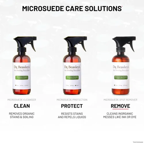Vista 5 de Dr. Beasley's Microsuede - Removedor de manchas de 12 onzas líquidas, especialmente formulado para gamuza sintética, conserva la suavidad, limpia