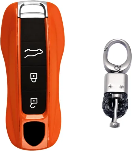 Vista 7 de Xotic Tech - Carcasa rígida de ABS con llavero, compatible con Porsche Cayenne, Panamera, Boxster, Cayman Carrera 918 Spyder Macan, llave