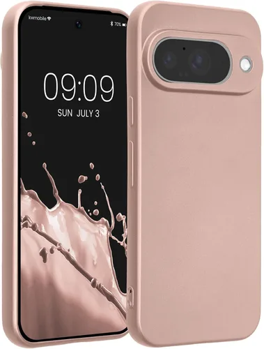 Vista 75 de kwmobile Funda compatible con Google Pixel 9 - Funda protectora delgada de TPU para teléfono - Acabado mate suave - Piedra antigua