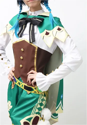 Vista 5 de DAZCOS Disfraz de Sangonomiya Kokomi Venti Klee para cosplay de Genshin para Halloween