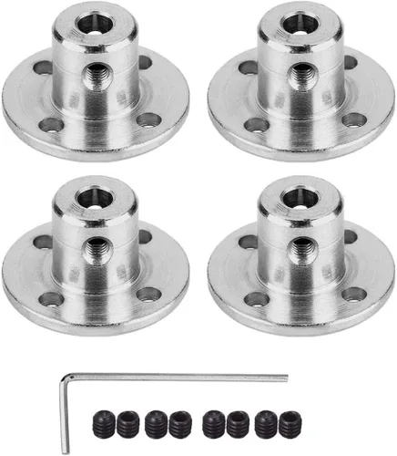Vista 9 de Conector de acoplamiento de brida de 3 mm, accesorio acoplador de modelo de guía rígida, accesorios de eje para motores de modelo RC, bricolaje, 4