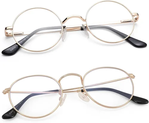 Vista 2 de Pro Acme Gafas redondas con marco de metal retro transparente sin receta
