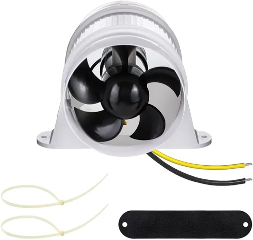 Vista 6 de Pactrade Marine Turbo - Ventilador en línea – Ventilador en línea de 4 pulgadas (negro/blanco) – 200 CFM, 12 V CC – Compacto e impermeable soplador