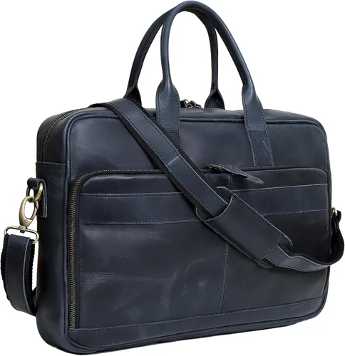 Vista 11 de Maletín de piel de 18 pulgadas para ordenador portátil, bolsas de mensajero para hombres y mujeres, la mejor bolsa de oficina, escuela, universidad