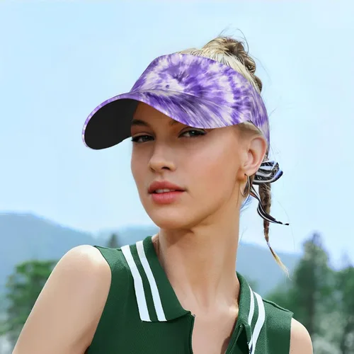 Vista 6 de Sombreros deportivos con visera para el sol, brillantes, teñido anudado, gorra vacía y ajustable, gorra de béisbol para mujeres y hombres