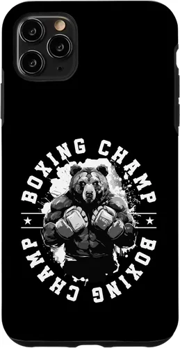 Vista 11 de iPhone 14 Boxing Champ Bear Animal Gym Estuche con cita de boxeador de luchadores