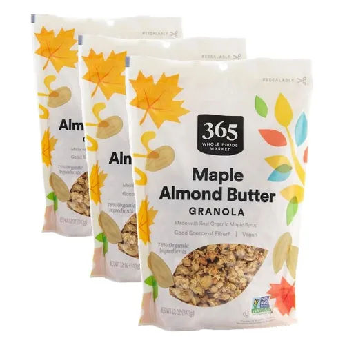 Vista 4 de 365 by Whole Foods Market, Granola de mantequilla de arce y almendras, 12 onzas