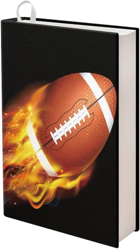 Vista 12 de Rnyleeg Fundas de libro de fútbol americano para niños escolares de 9 x 11 pulgadas, funda elástica para libro de tapa dura, funda protectora