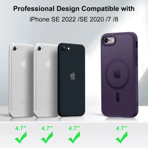Vista 383 de MOCCA - Funda magnética resistente para iPhone XR de 6.1 pulgadas, compatible con MagSafe, funda con protección contra caídas de grado militar