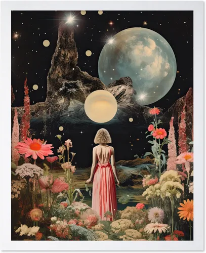 Vista 25 de Poster Master Póster OVNI – Impresión de mujer enmascarada – Arte extraterrestre – Arte surrealista – Arte de ciencia ficción – Regalo para hombres
