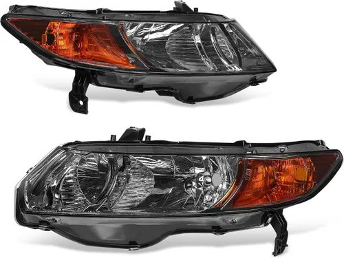 Vista 48 de oEdRo Switchback - Conjunto de faros delanteros LED compatibles con Accord 2003 2004 2005 2006 2007 DRL, par de repuesto con carcasa negra
