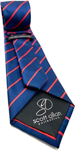 Vista 14 de Scott Allan - Corbatas de rayas para hombre - Corbata tejida para hombre