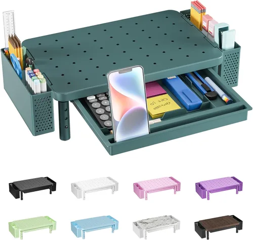 Vista 37 de WALI Soporte para monitor de computadora para escritorio, elevador Negro