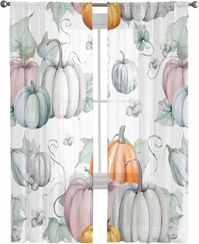 Vista 13 de Cortinas traslúcidas para camión rojo de Navidad de 45 pulgadas de largo, juego de 2 paneles de tablero de madera retro rústico con cuadros