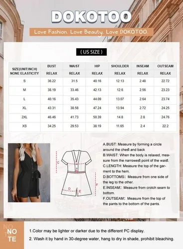 Vista 5 de Dokotoo - Enterizo para mujer, con cuello halter, sin mangas, estampado floral y color sólido
