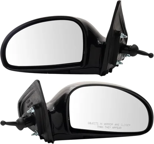 Vista 44 de TRQ Conjunto de 2 piezas de espejo lateral para conductor y pasajero, ajuste eléctrico, sin calefacción, sin memoria, color negro, compatible