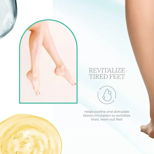 Vista 4 de Calcetines hidratantes para pies de menta y árbol de té, hidratan el talón seco y agrietado, alivia los pies cansados, mascarillas exfoliantes