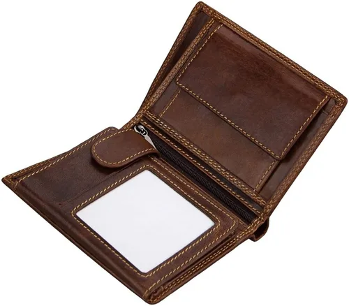 Vista 5 de TAUFE Men's Wallets, Men's Wallet Men's Wallet Vintage Card Holder Vertical Wallet