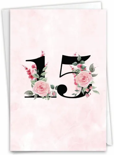 Vista 7 de NobleWorks Tarjeta de hito de trabajo del 15º aniversario (cotrabajador) con sobre de 5 x 7 pulgadas para hombres y mujeres, parejas (1 tarjeta) 15