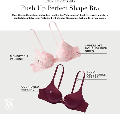 Vista 4 de Victoria's Secret Women's Body by Victoria Full Coverage Push Up Bra, Bras for Women (32A-38DDD)
