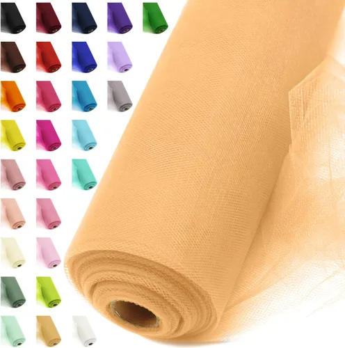 Vista 16 de Rollos de tela de tul, 54 pulgadas por 10 yardas (30 pies), cinta de tul para decoración de fiestas de boda, rollo de tela transparente en bobina