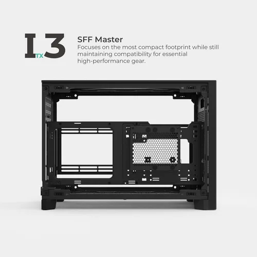 Vista 23 de MONTECH Funda para PC Micro ATX de 22.7 L, chasis modular de malla de alto flujo de aire para construcciones de aire, líquidos o SFF, soporte de TEN