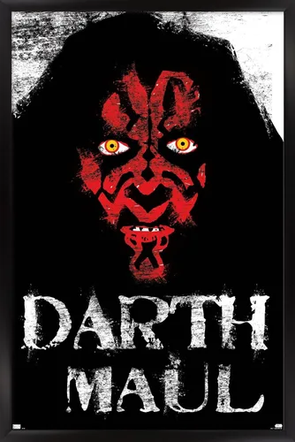 Vista 8 de Trends International Star Wars: The Phantom Menace - Póster de pared de carbón de Darth Maul, 22.4 pulgadas de largo x 14.7 W, versión enmarcada