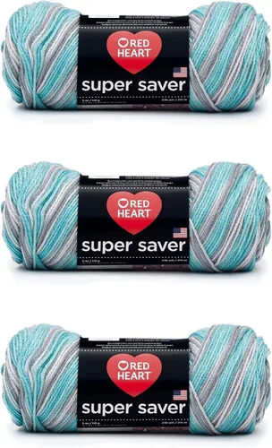 Vista 20 de Red Heart Hilo Super Saver, paquete de 3, estampado artístico, 3 unidades Estampado De Artista