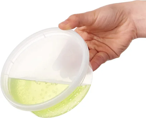 Vista 5 de [Juego de 48 a 8 onzas] Recipientes de plástico para almacenamiento de alimentos con tapas, desechables y transparentes, pequeños tarros Togo