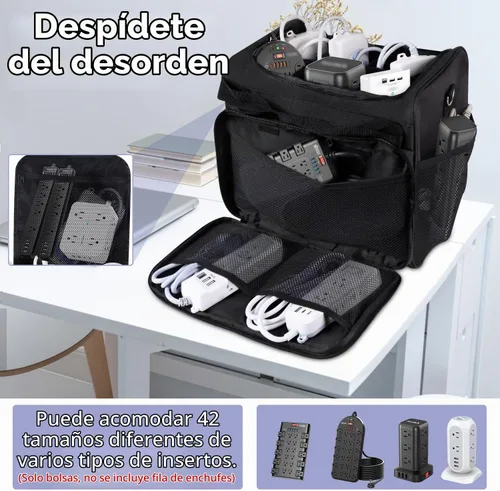 Vista 3 de Bolsa organizadora de cables, caja de gestión de cables