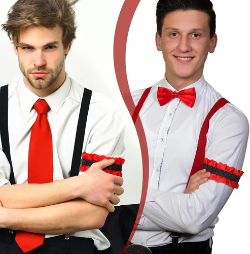 Vista 5 de Newcotte 8 unidades de brazaletes de los años 20 liguero para hombres, liguero de brazo rugiente, liguero, disfraz para fiesta de Halloween