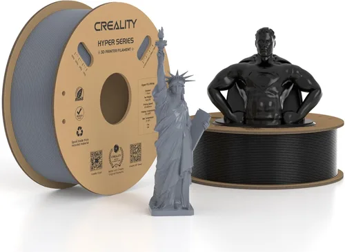 Vista 23 de Filamento PLA oficial de Creality Hyper de 1.75 mm, filamento PLA de alta velocidad de 30-600 mm/s para impresora 3D rápida, precisión dimensional
