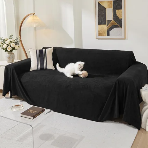 Vista 8 de MEETSKY Funda para silla reclinable, a prueba de arañazos, para gatos, fundas de sofá de gran tamaño, lavable para sofá individual, funda suave