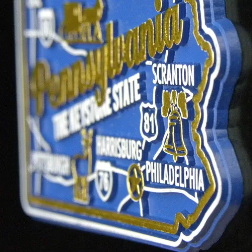 Vista 4 de Imán Vermont Premium State de Classic Magnets, 1.8 x 3.1 pulgadas, recuerdos coleccionables de goma 3D estilo vintage y regalos fabricados