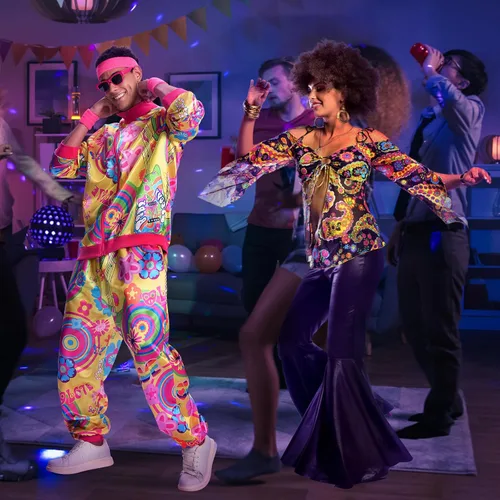 Vista 7 de Conjunto deportivo de los años 80 y 90 para hombre, traje de Halloween retro de los años 80 con accesorios de hip-hop