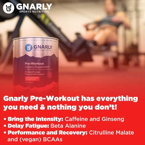 Vista 4 de Gnarly Nutrition Polvo natural para pre-entrenamiento, mango - Certificado NSF Contents, resistencia y recuperación - Vegano pre-entrenamiento